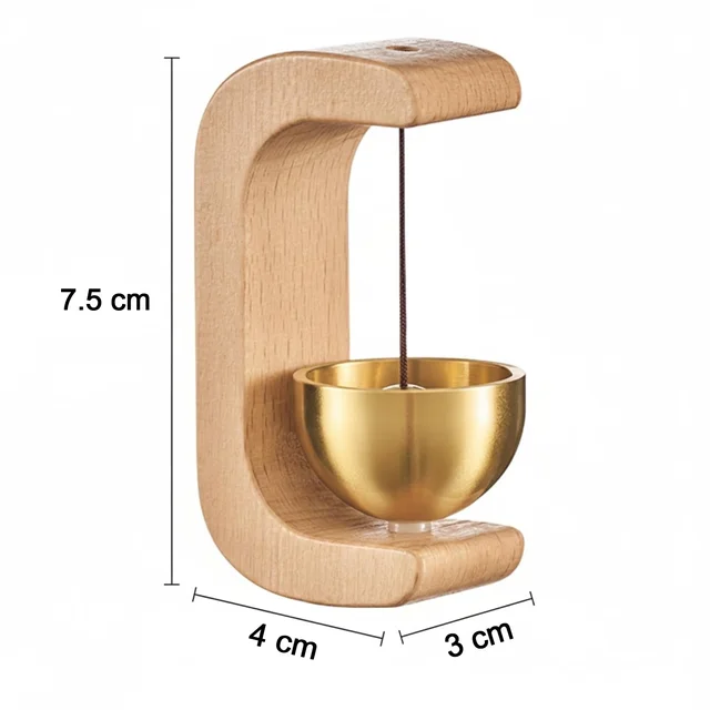 Zen Meditation Bell – Calming Sound with Wooden Stand