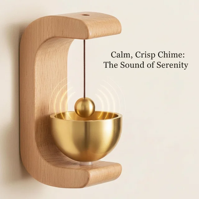 Zen Meditation Bell – Calming Sound with Wooden Stand
