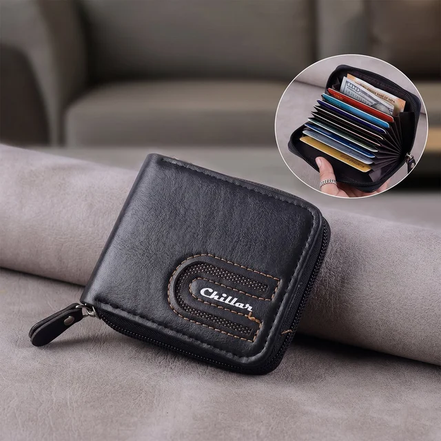 Zip-Around Cardholder Wallet – Secure Compact Design for Men & Women