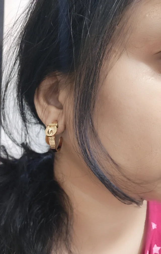 Golden Belt Buckle Hoop Earrings