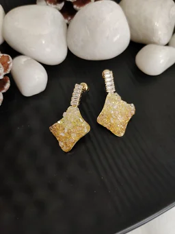Yellow Citrine Drop Earrings