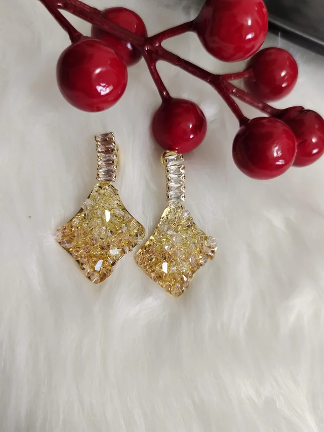 Yellow Citrine Drop Earrings