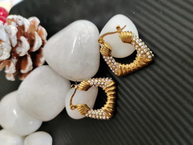 Star Burst Diamonds Square Hoops- Earrings