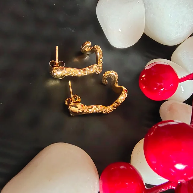 Golden Snake Earrings