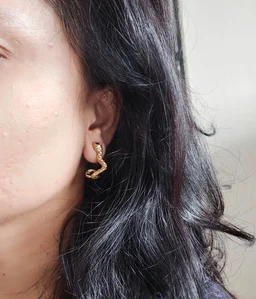 Golden Snake Earrings