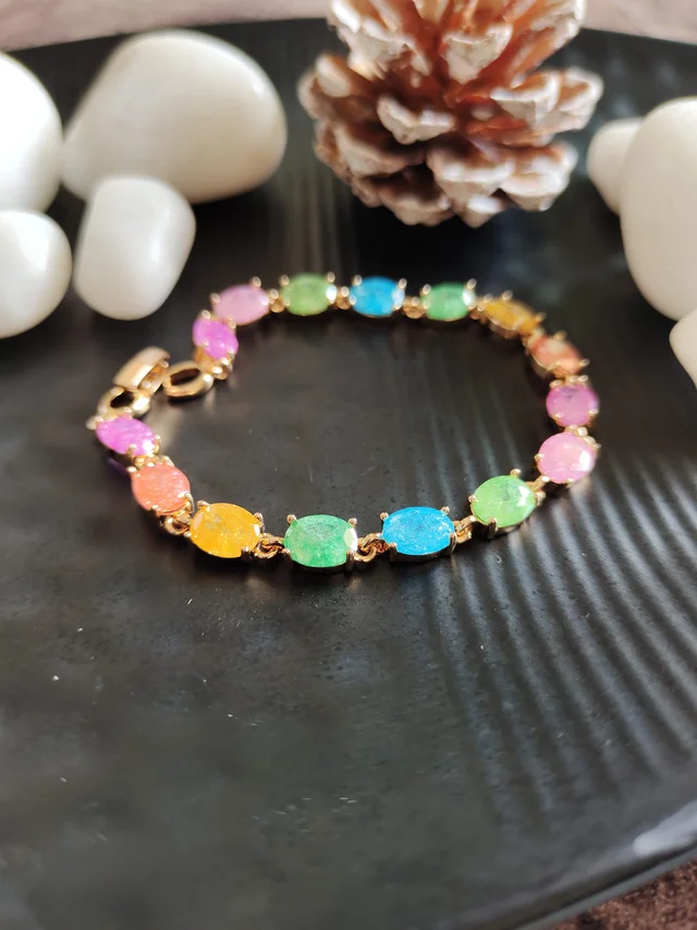 Multi Colour Stone Bracelet