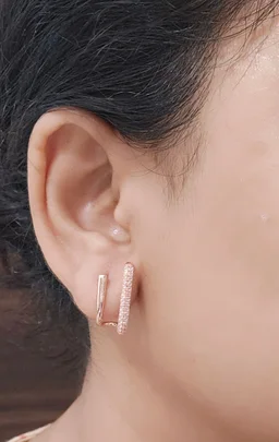 Cute U Shape Silver Stud Earrings