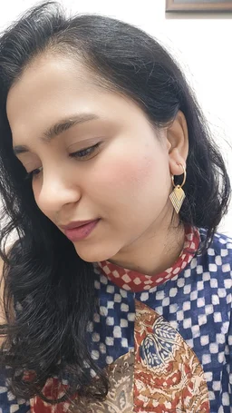Silver Golden Multi Diamond Shape Drop Earrings