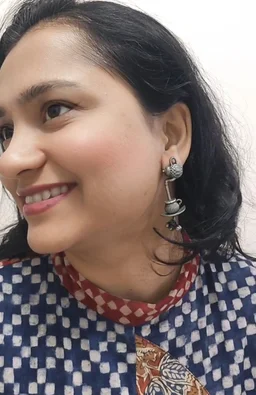 Boho Chai Ketli Oxidised German Silver Earrings