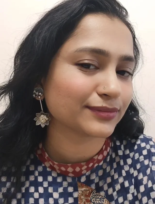Blooming Flower German Silver Oxidised Earrings