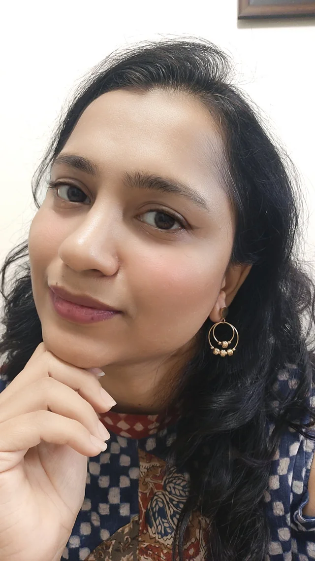 Gold Double Circle In Circle Dangler Earrings