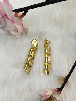 Golden Spiral Drop Earrings