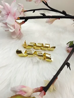 Golden Spiral Drop Earrings