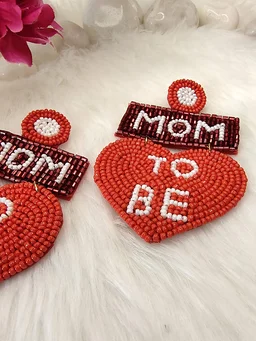 Mom To Be Heart Earrings