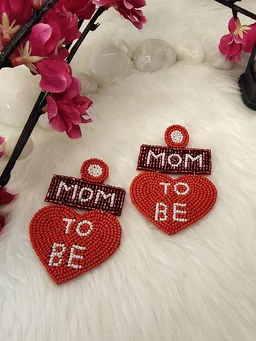 Mom To Be Heart Earrings
