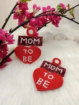 Mom To Be Heart Earrings
