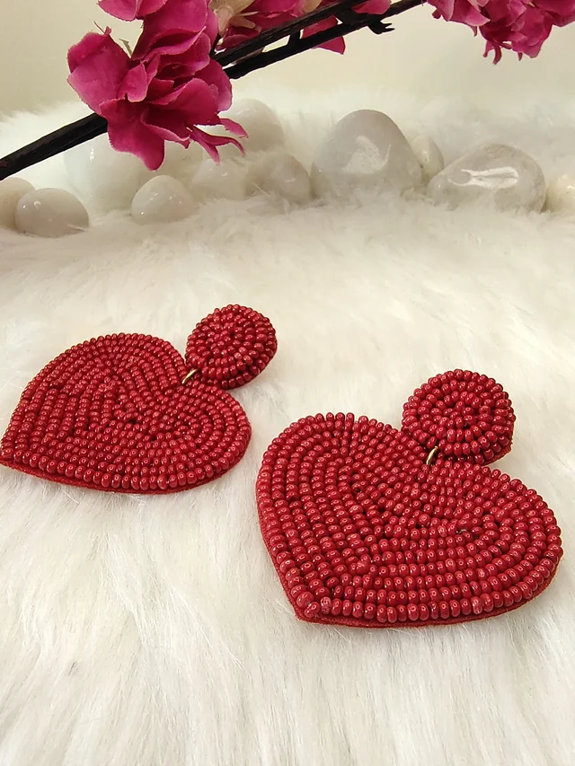 Red Heart Earrings