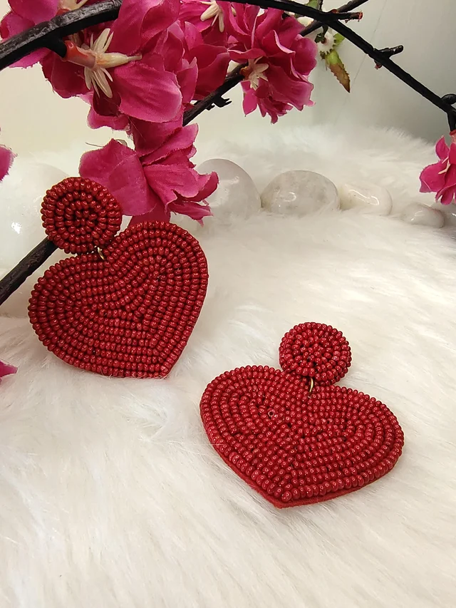 Red Heart Earrings