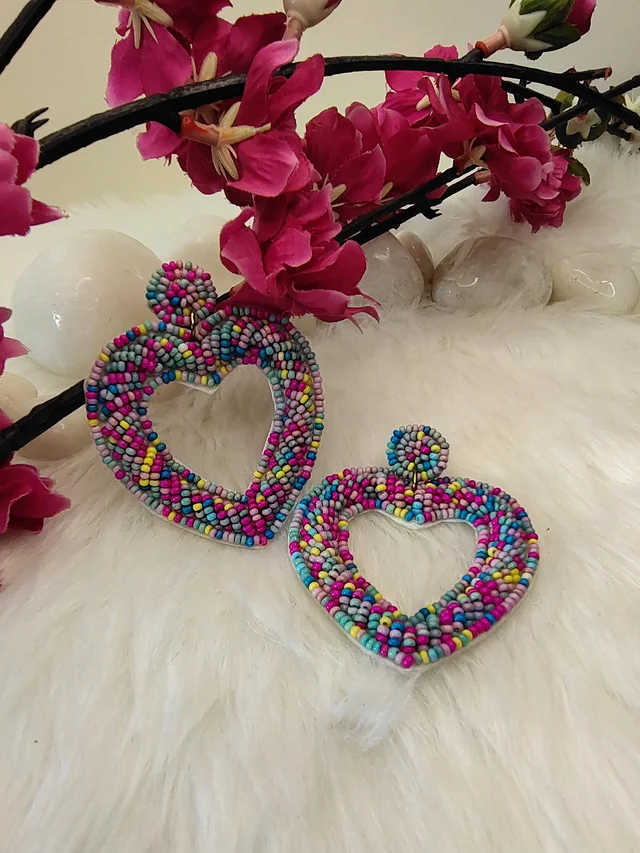 Gems Heart Earrings