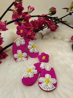 Flower Arch Beaded Earrings