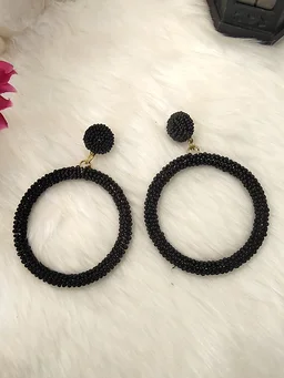5 Element Hoops Earrings Black