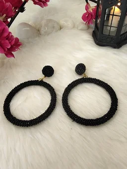 5 Element Hoops Earrings Black