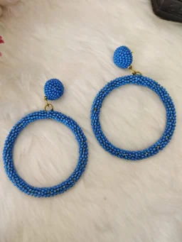 5 Element Hoops Earrings Blue
