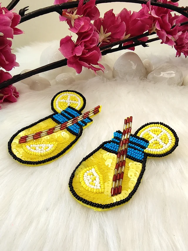 Lemonade Glass Earrings 