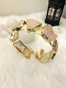 Rose Quartz Stone Kada Bracelet