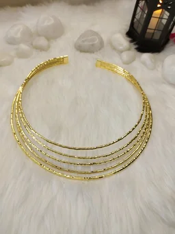 5 Layer Golden Neck Cuff/ Necklace