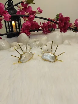 Semi Sun Baroque Pearl Earrings