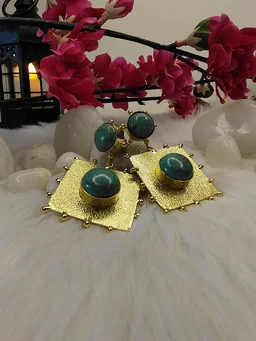 Turquoise Stone Drop Earrings