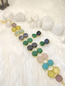 Matte Finish Stone Choker Set