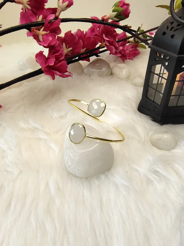 White Stone Kada Bracelet