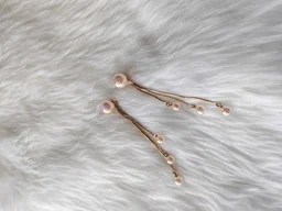 Pearl 2 In 1 Drop Earrings - Pink Pearl
