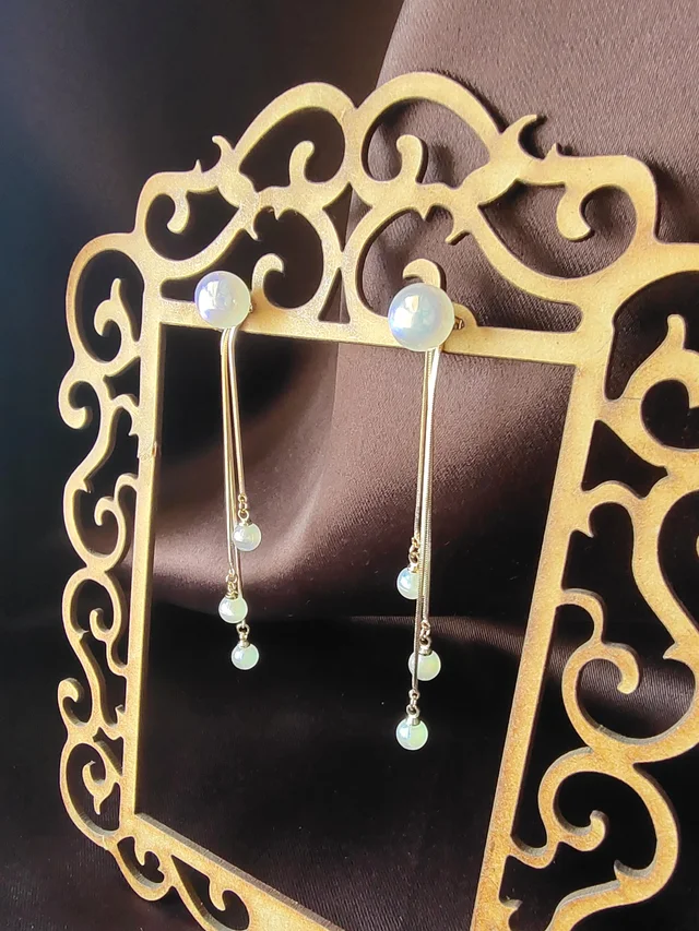 Pearl 2 In 1 Drop Earrings - White Pearl