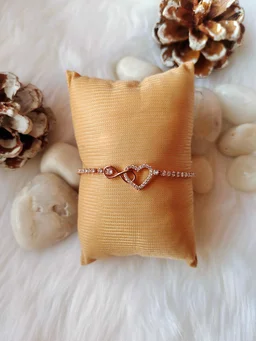 Infinity Heart Love Bracelet Stainless Steel Rose Gold