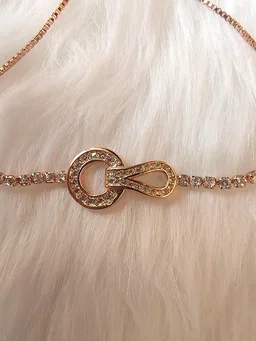 Rope In Circle Cute Rose Gold Bracelet