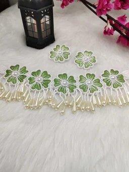 Green Flower Choker Necklace Set