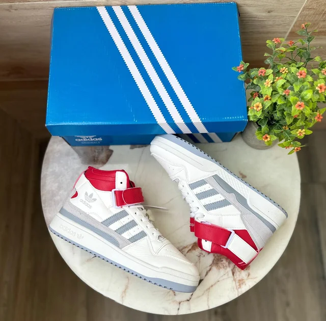 Adidas Forum 84 MID White Grey Red 