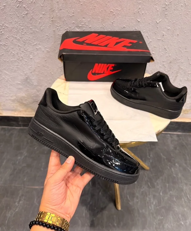 NIKE AIRFORCE ONE BLACK MADE IN ITALY