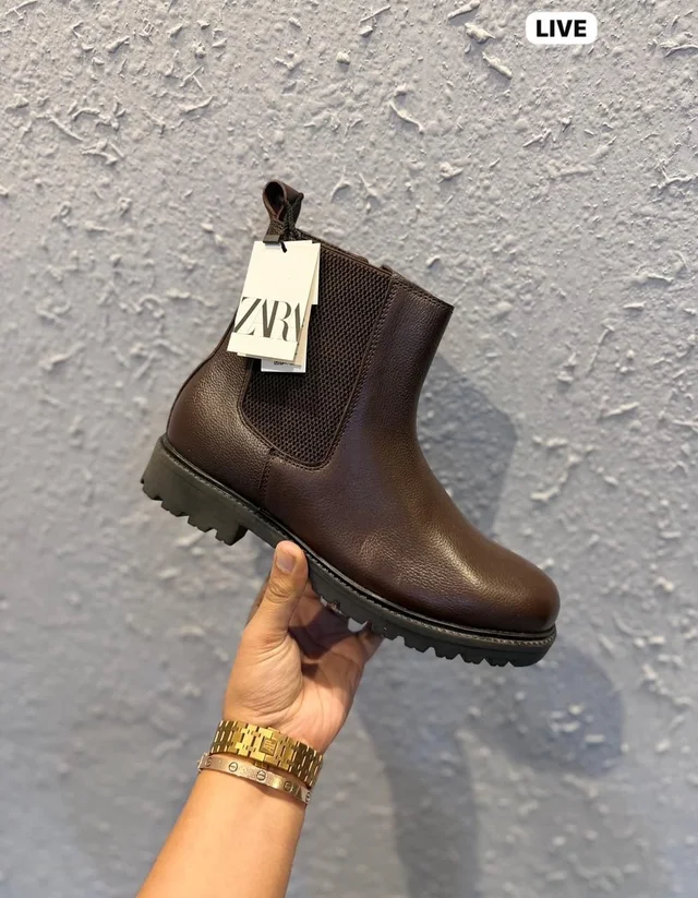 ZARA DESIGNER LEATHER BOOTS ART- 9980