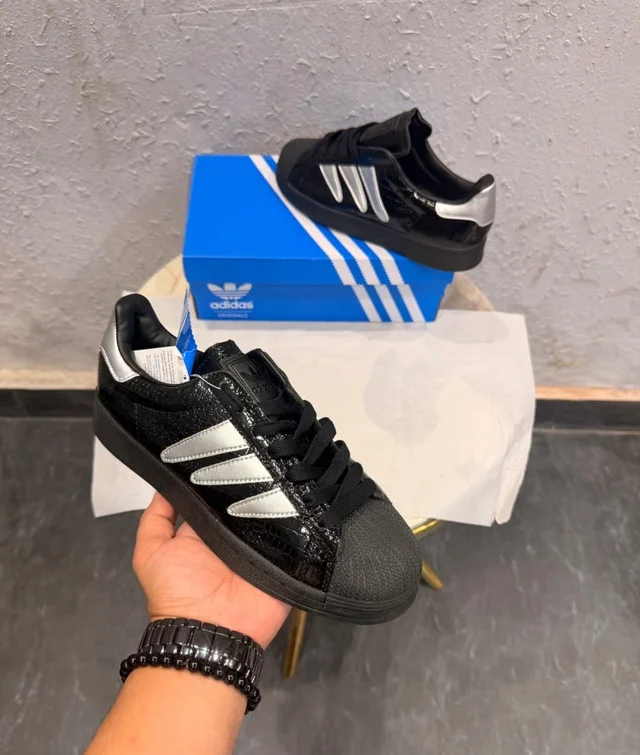 ADIDAS ORIGINALS SUPERSTAR PREDATOR BLACK SILVER 