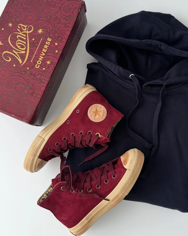CONVERSE CHUCK MID WONKA CHERRY BROWN
