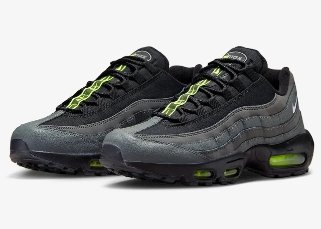 NIKE AIR MAX 95 BLACK GREY NEON COLORWAY
