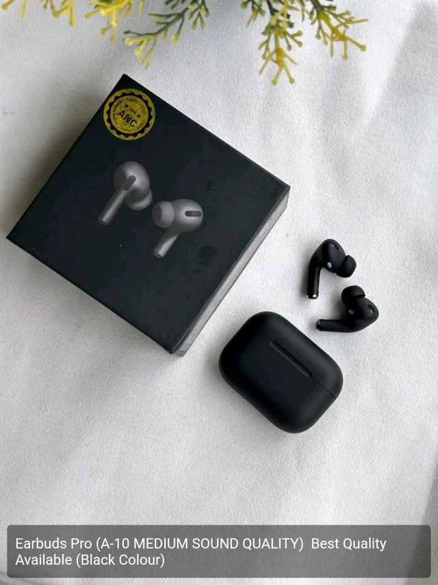 Earbuds Pro (A-10 MEDIUM SOUND QUALITY)  Best Quality Available (Black Colour)