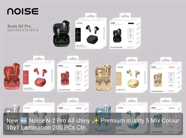Noise N-2 Pro All shiny ✨ Premium quality 5 Mix Colour 1by1 Lamination 200 PCs Ctn