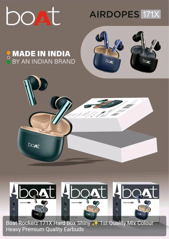 Boat Rockerz 171X Hard Box Shiny ✨ 1st Quality Mix Colour Heavy Premium Quality Earbuds