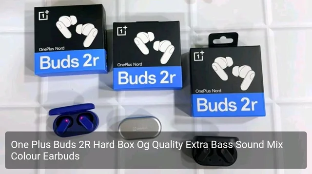 One Plus Buds 2R Hard Box Og Quality Extra Bass Sound Mix Colour Earbuds