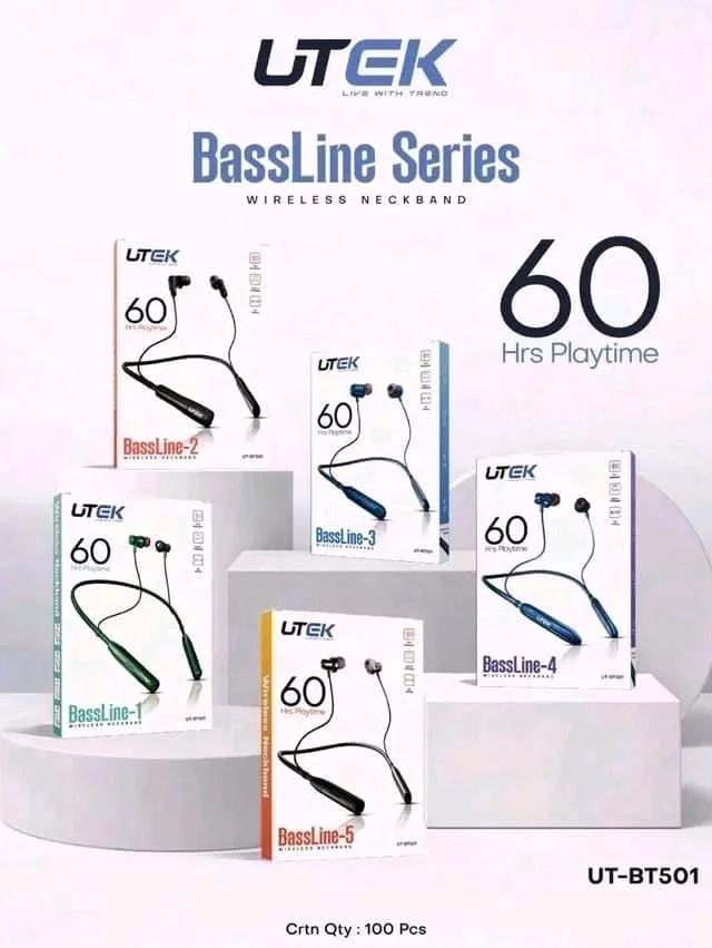 UTEK BassLine Wireless Neckband Bluetooth Earphones
